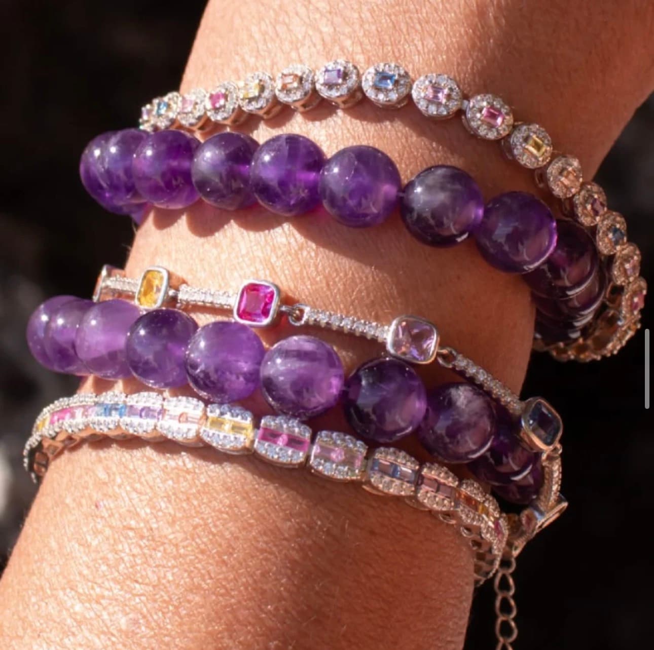 Amethyst Gem Stack