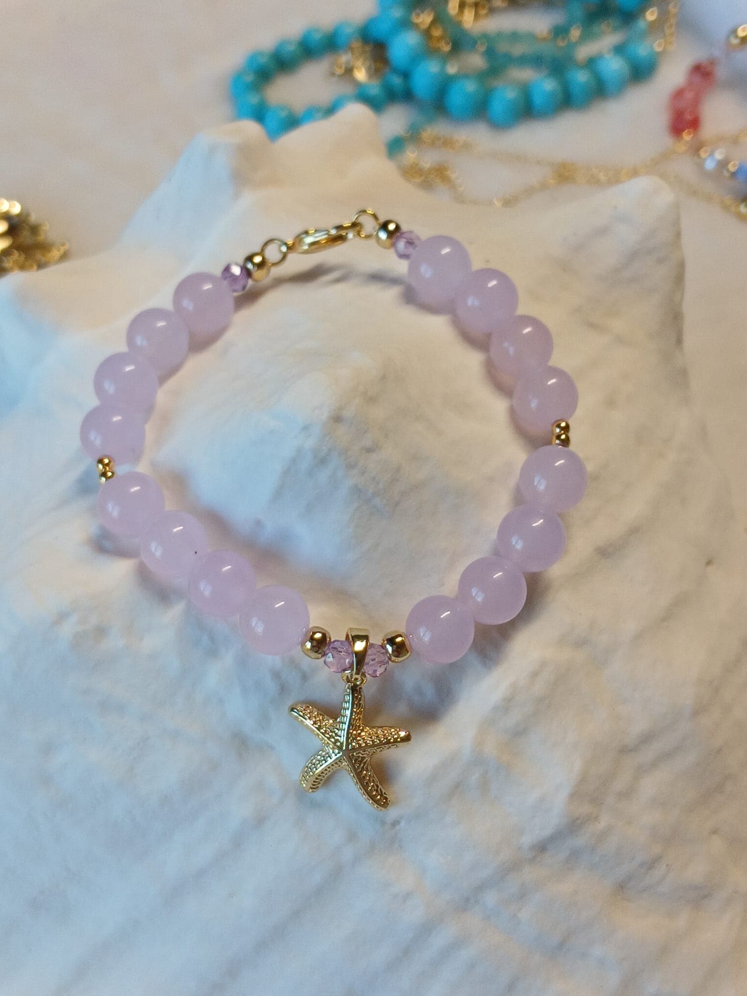 Lavender Starfish Bracelet
